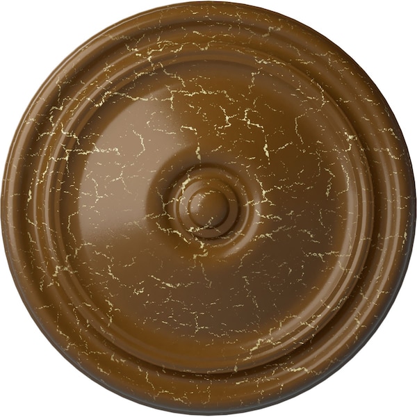 Ekena Millwork Reece Ceiling Medallion (Fits Canopies up to 2 3/8"), 12"OD x 1 3/4"P, Smokey Topaz Crackle CM12RESTC - main